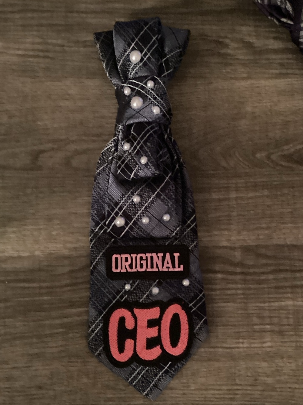 CEO Black Plaid Junk Tie
